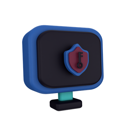 Computer Security  3D Icon