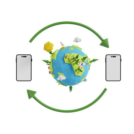 Comunicação global  3D Illustration