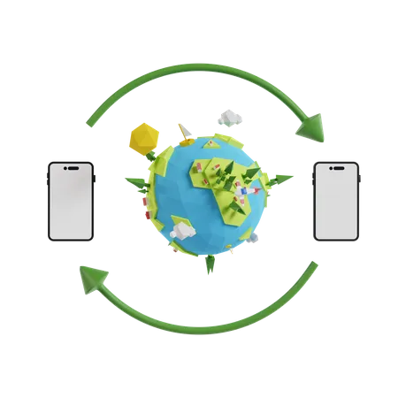 Comunicação global  3D Illustration