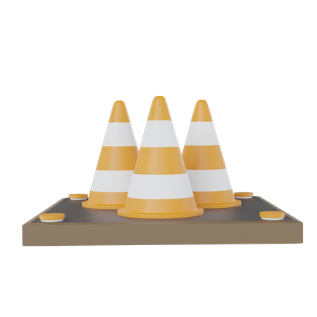 Cone de construção  3D Icon