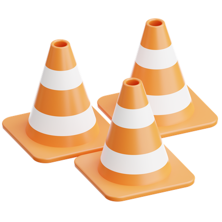 Cone de tráfego  3D Icon