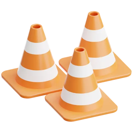 Cone de tráfego  3D Icon