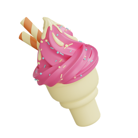 Cone Ice Cream  3D Icon