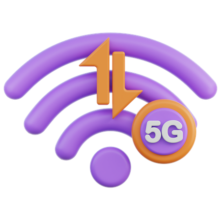 Conexión wifi 5g  3D Icon