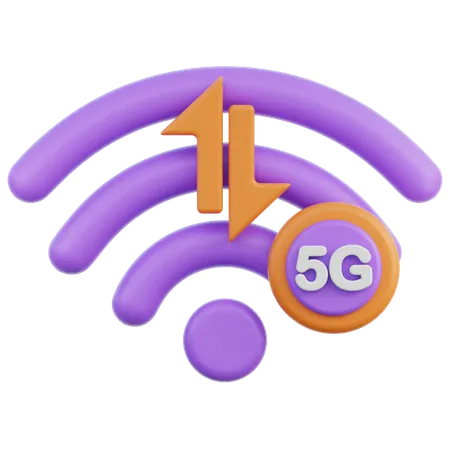 Conexión wifi 5g  3D Icon