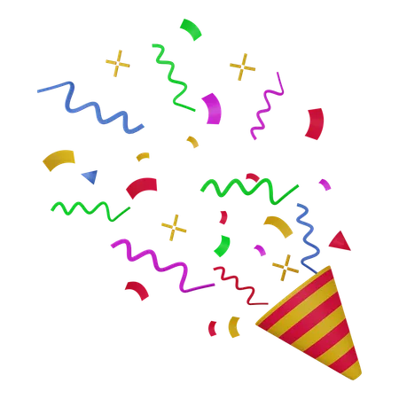 Confetti burst cone  3D Icon