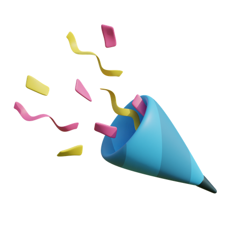 Confetti Poppers  3D Illustration