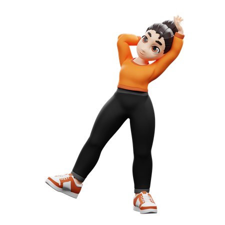 Confident Stance  3D Illustration