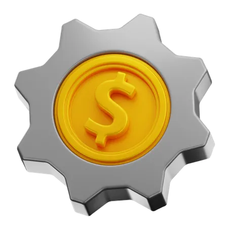 Configuração do dólar  3D Icon