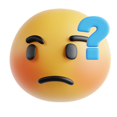 Confused Emoji  3D Icon