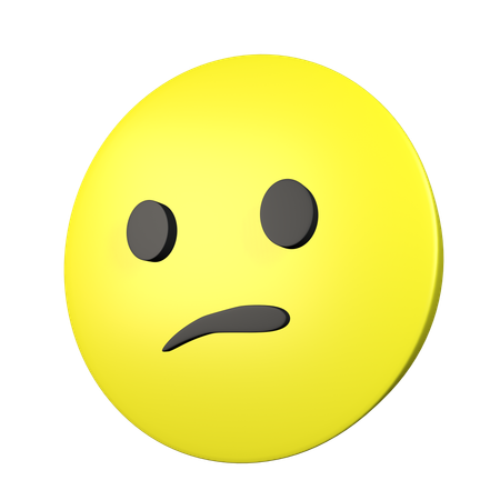 Confused Face  3D Icon