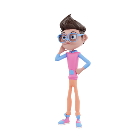 Confused Man  3D Illustration