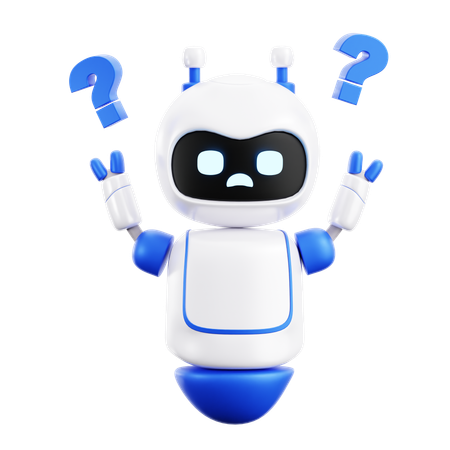 Confused Robot  3D Icon