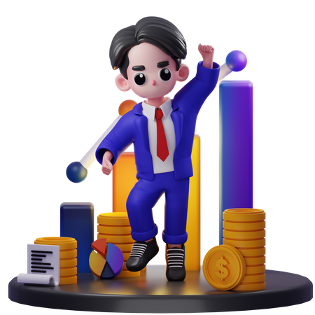 Congrats Financial Advisor  3D Illustration