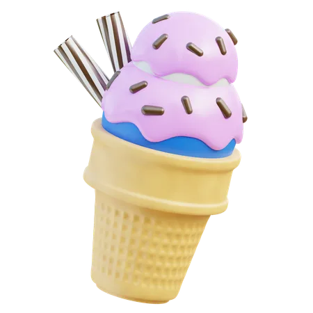 Cucurucho de helado  3D Icon