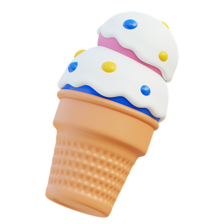 Cucurucho de helado  3D Icon