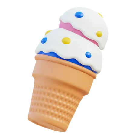 Cucurucho de helado  3D Icon