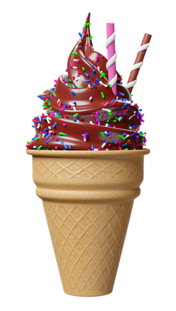 Cucurucho de helado  3D Icon