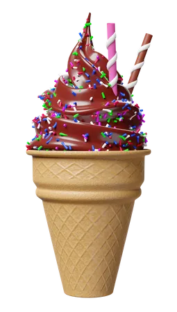 Cucurucho de helado  3D Icon