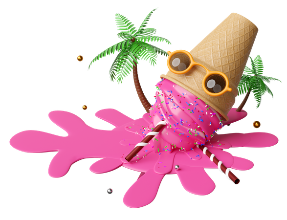 Cucurucho de helado  3D Icon