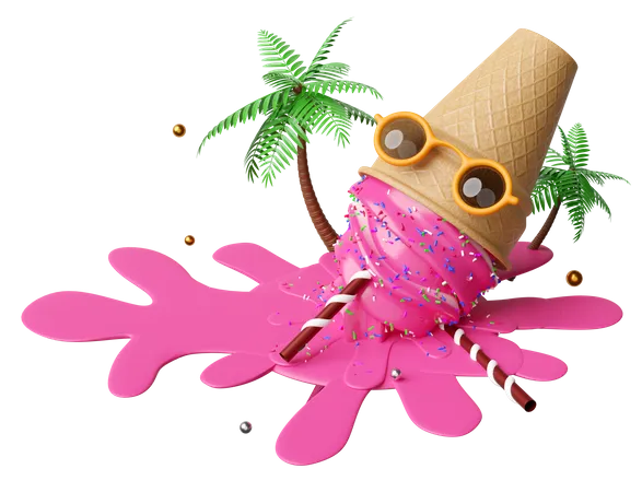 Cucurucho de helado  3D Icon