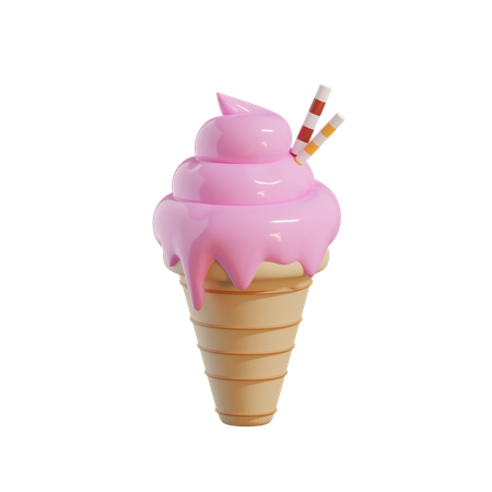 Cucurucho de helado  3D Icon