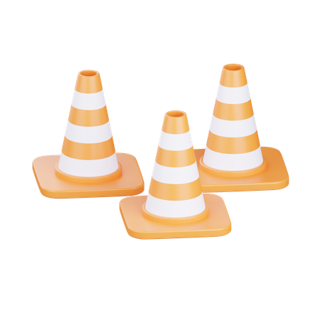 Cono de trafico  3D Icon