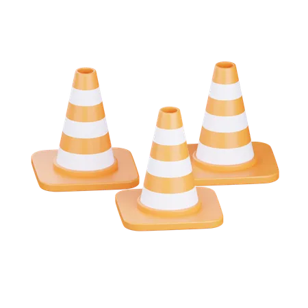 Cono de trafico  3D Icon