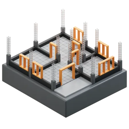 Construção de casa  3D Icon