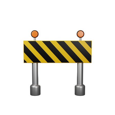 Construction Barrier  3D Icon