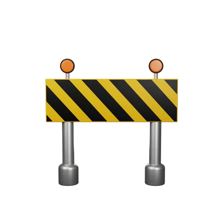 Construction Barrier  3D Icon