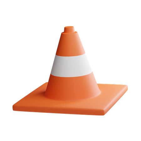 Construction Cone  3D Illustration