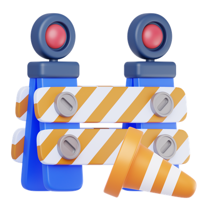 Construction Street Sign Attention  3D Icon