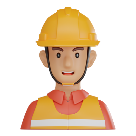 Construction Worker  3D Icon