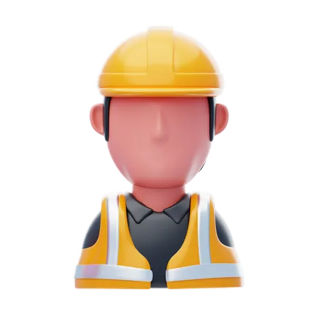 Construction Worker  3D Icon