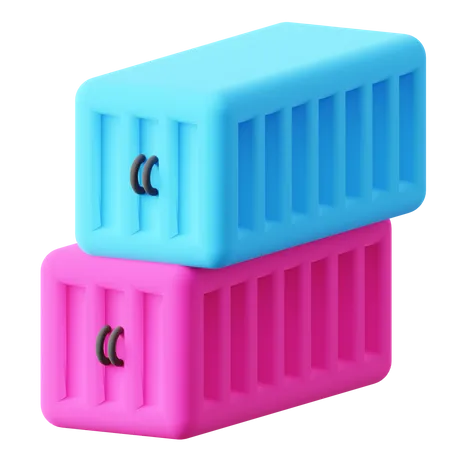 Containers  3D Icon