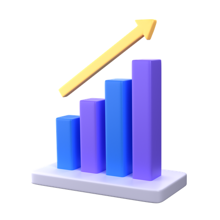 Content Growth Chart  3D Icon