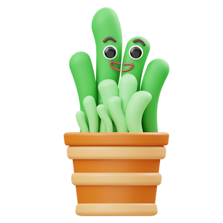 Coral Plant Pot  3D Illustration