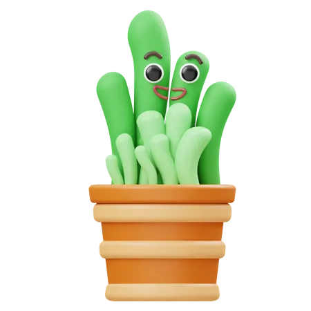 Coral Plant Pot  3D Illustration