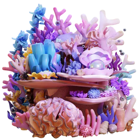 Coral Reef  3D Icon