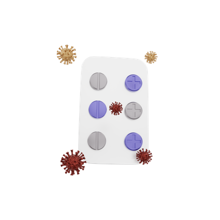 Coronavirus medicine  3D Illustration