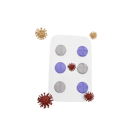 Coronavirus medicine  3D Illustration