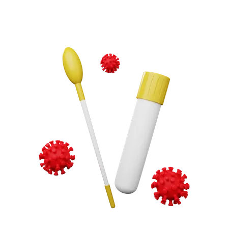 Coronavirus rapid test kit  3D Illustration