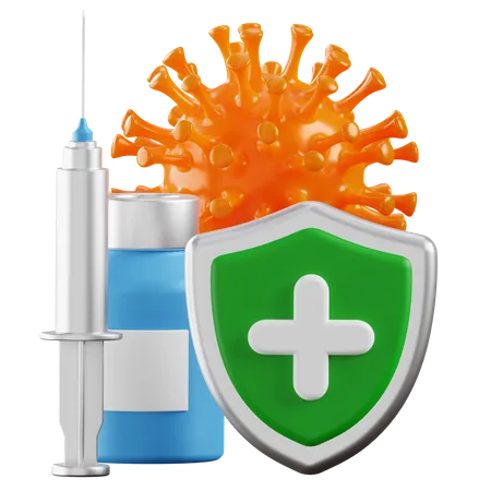 Coronavirus Vaccine  3D Illustration