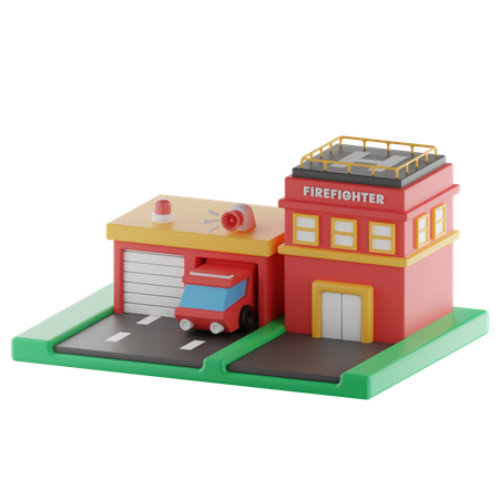 Corpo de Bombeiros  3D Illustration