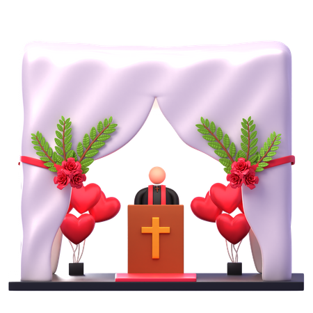 Corredor de casamento  3D Icon