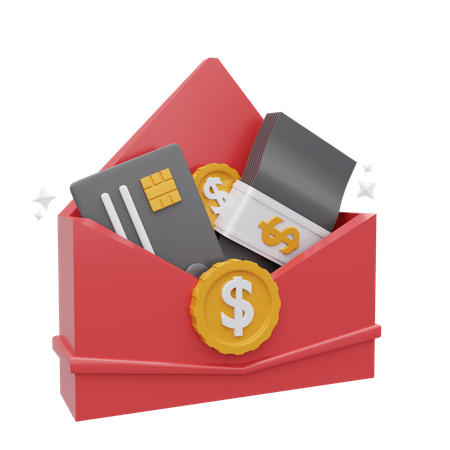 Correo de finanzas  3D Icon