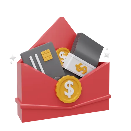 Correo de finanzas  3D Icon