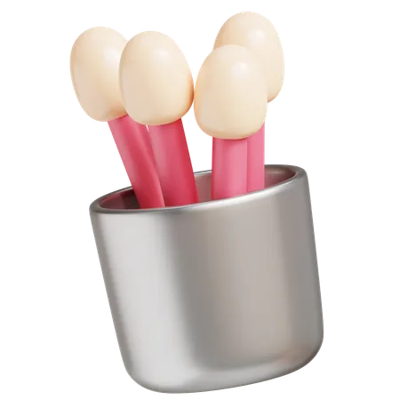 Cotton Swab  3D Icon