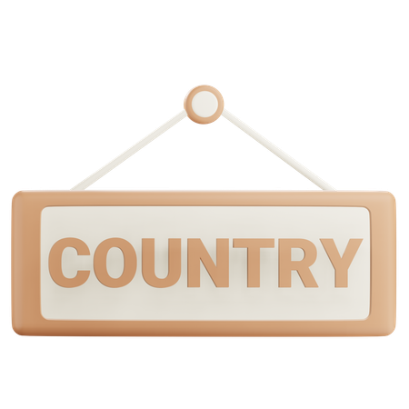 Country Sign  3D Icon